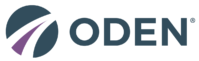 ODEN Logo, consisting of a dark blue circle with a purple pathway across it. The letters O.D.E.N. are to the right of the circle.